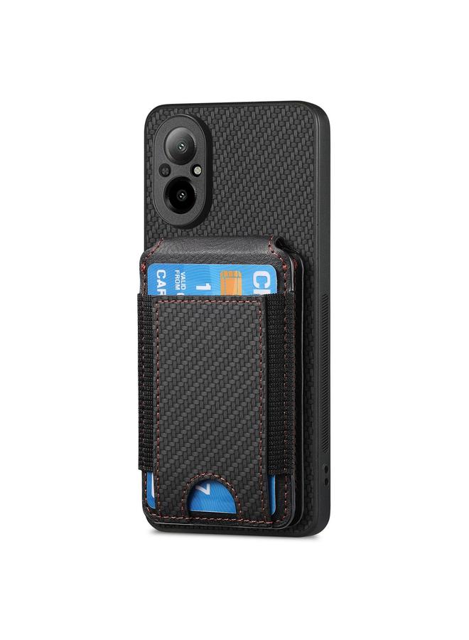 اس-توب جراب هاتف Realme C11 2021 من ألياف الكربون مع حامل محفظة عمودي قابل للطي - Image 2