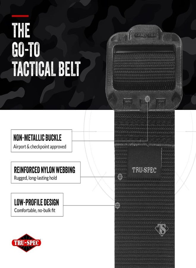 Tru-Spec Security Friendly Tactical Belt - Durable, Rip-Resistant Nylon Belts for Men and Women with Non-Metallic Buckle, Black - X-Large - Image 3