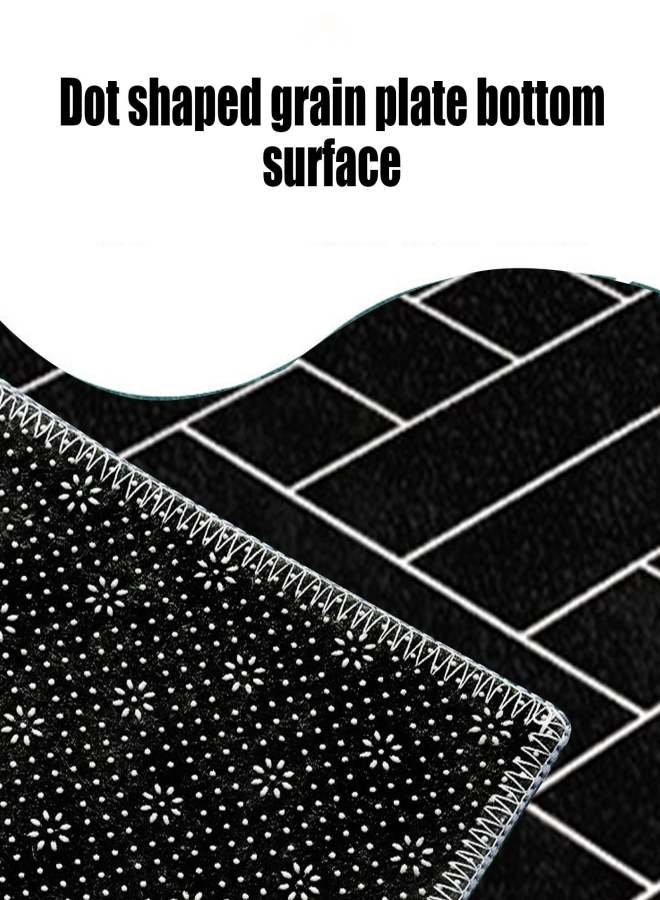Slow pressure waterproof anti-fatigue mat non-slip office kitchen standing mat black 40*60+40*120cm 2PCS - Image 5