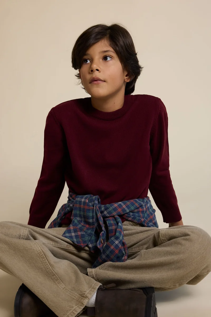 Defacto Boy Regular Fit Crew Neck Knit Pullover