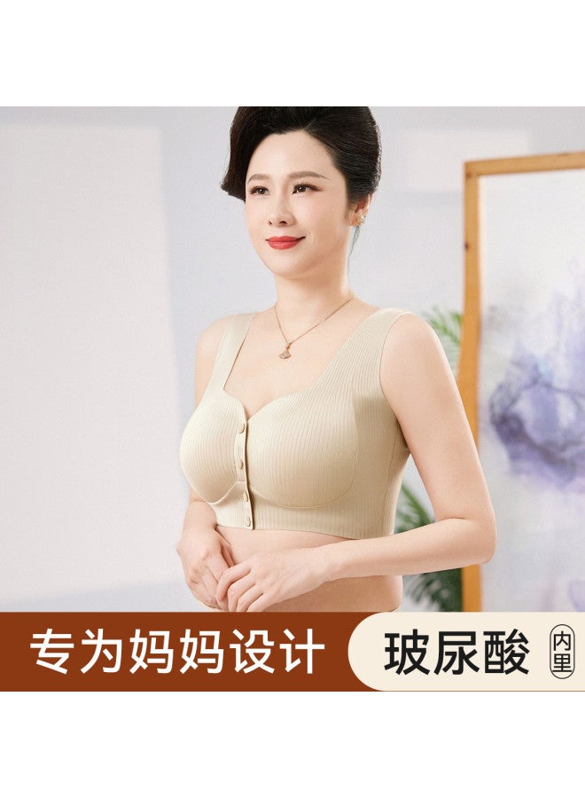 Tucano Middle-aged Women's Front-closure Camisole Bra, Wire-free, High-stretch, Side-support, Summer Lightweight Plus-size Ladies' Underwear - Image 2