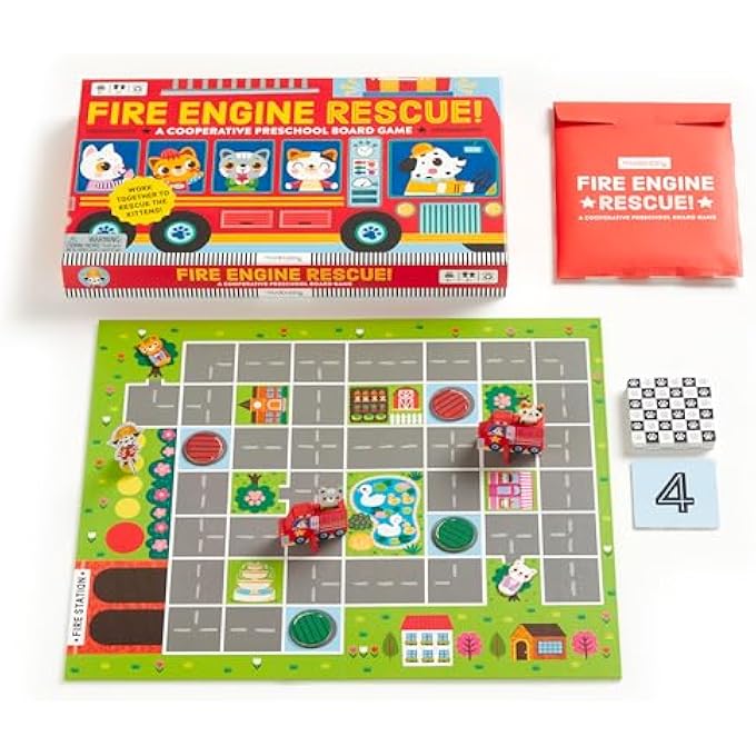 Mudpuppy Fire Engine Rescue Cooperative Board Game - Image 2