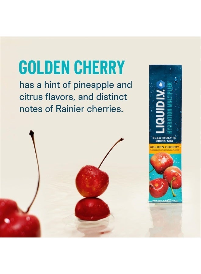 ® Hydration Multiplier® - Golden Cherry - Hydration Powder Packets | Electrolyte Powder Drink Mix | Convenient Single-Serving Sticks | Non-Gmo | 1 Pack (16 Servings)