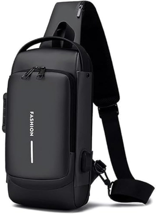 Casual backpack with USB strap, anti-theft and waterproof, for chest and shoulder use. - Image 1