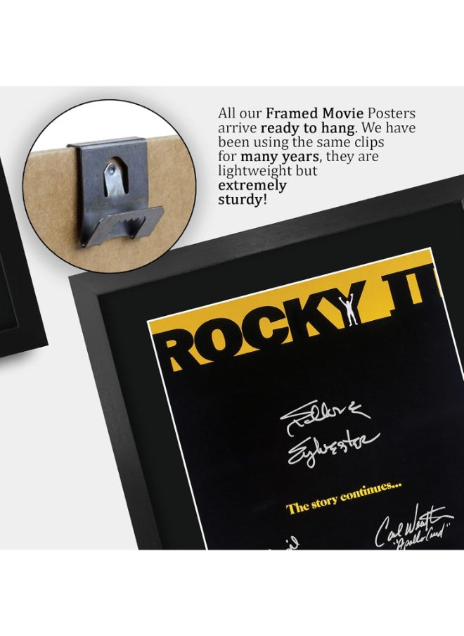 HWC Trading HWC Trading Rocky 2 Sylvester Stallone 16 x 12 inch Framed Gifts Printed Poster Signed Autograph Picture for Movie Memorabilia Fans - 16" x 12" Framed  - Image 5