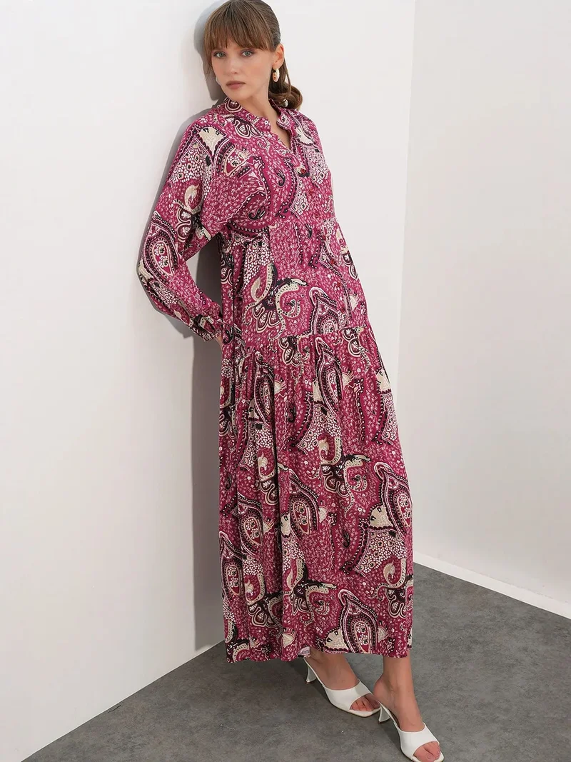 بيغ دارت BDART Patterned V-Neck Maxi Dress