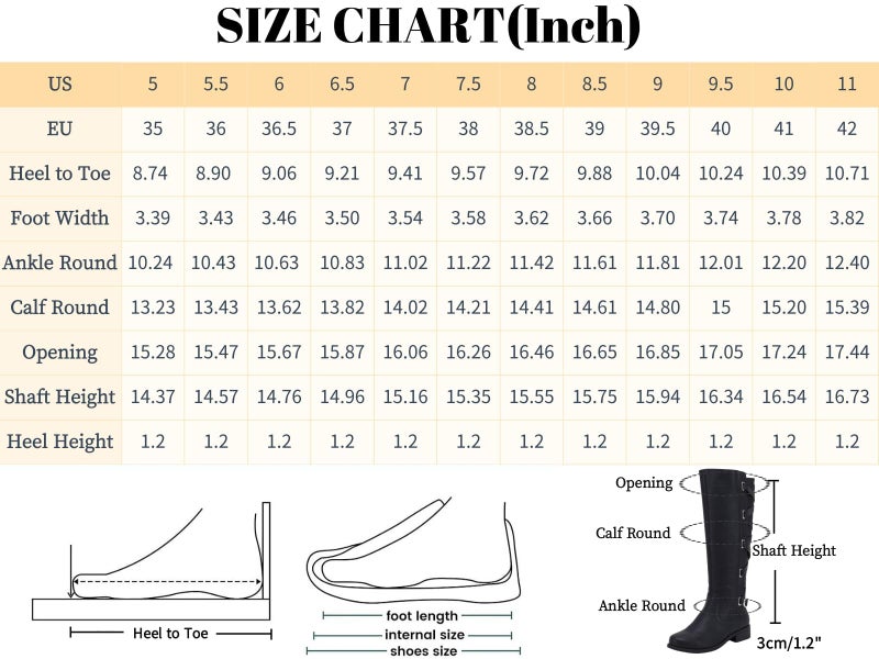 Syktkmx Womens Strappy Motorcycle Knee High Boots Winter Lace Up Riding Flat Low Heel Shoes, Dark Brown, Size 7 - Image 5