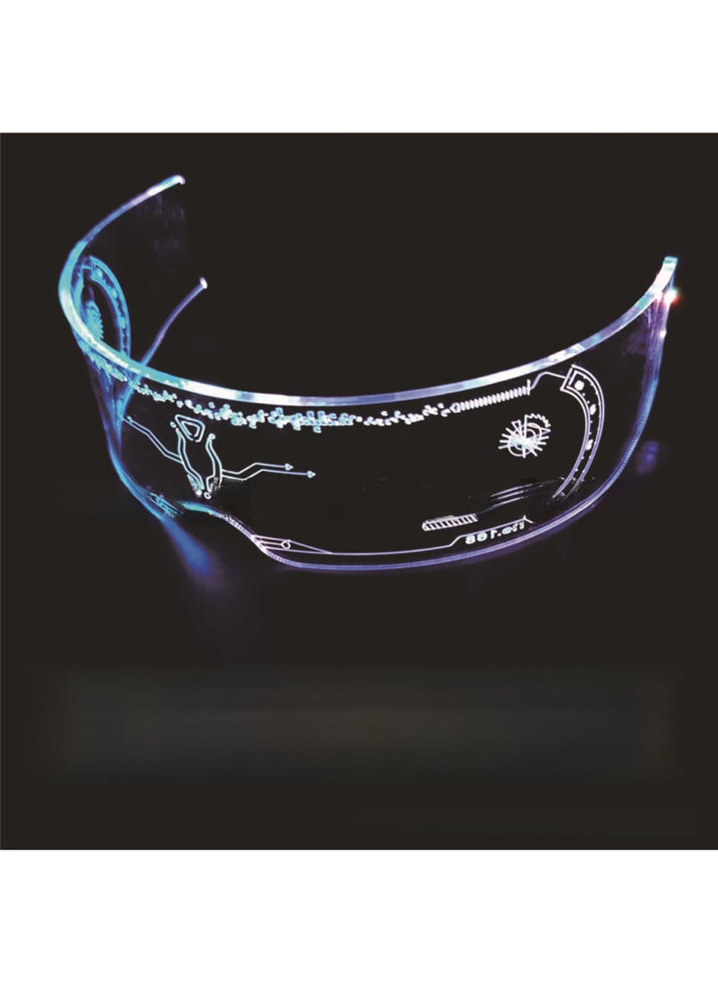 Futuristic Glowing Tech Party Glasses FG30 dual-control battery