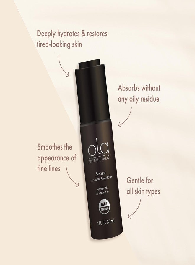 Dr. Mercola Ola Botanicals Organic Serum, 1 Fl. Oz. (30 mL), Smooth and Restore, Argan Oil and Vitamin E, Certified USDA Organic, Cruelty Free, Non-GMO, Dr. Mercola - Image 4