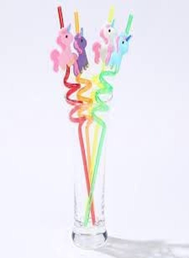 BRIKSHI Unicorn Drinking Straws Creative Cartoon Straws Props Birthday Celebration Carnival Party Supplies_PO4 (Color and Design May Very) - Image 2