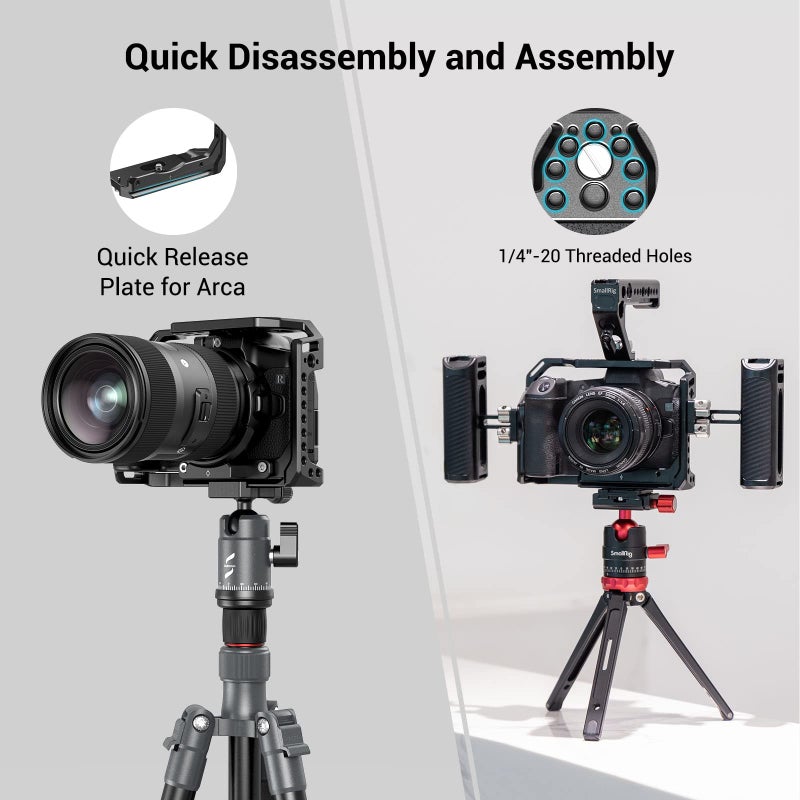 SmallRig Camera Cage for Canon R, Built-in Cold Shoe and Anti-Twist Design Cage CCC2803 - Image 5