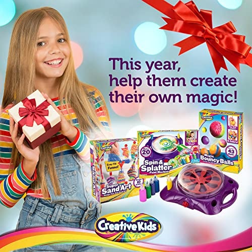 Creative Kids Spin & Paint Refill Pack - 8 x Large Cards - 8 x Small Cards - 4 x Round Cards - 5 Bottles of Colored Paint - Image 2
