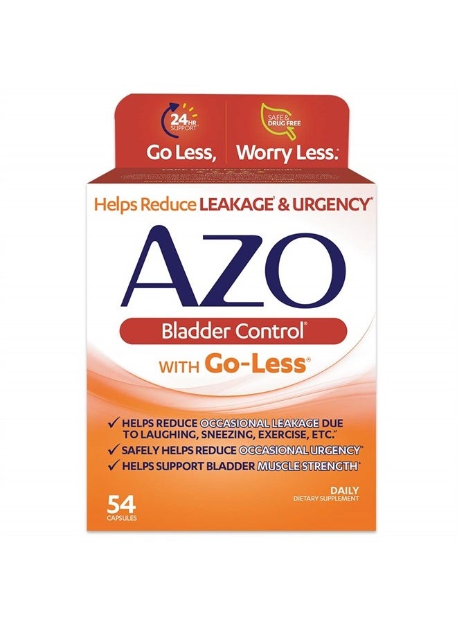 AZO Bladder Control With Goless Daily Supplement54 Count Capsules  - Image 1
