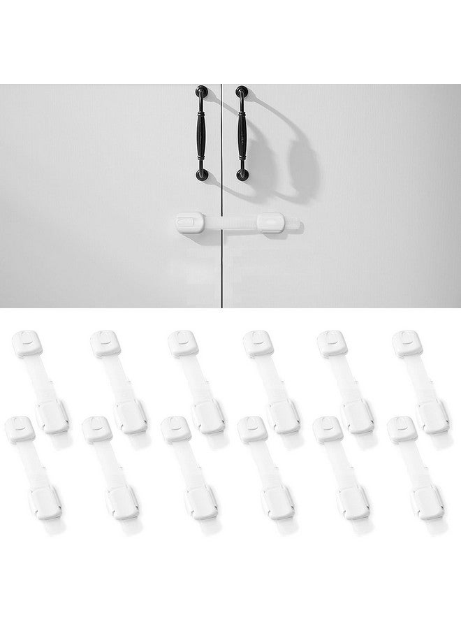 Inaya 12-Pack Child Proof Locks for Cabinet Doors, Drawers, Fridge, Toilet Seat, Dishwasher, Trash Can, Cupboard - 3M Adhesive - No Drilling - Baby Proofing Cabinet Locks - Image 1