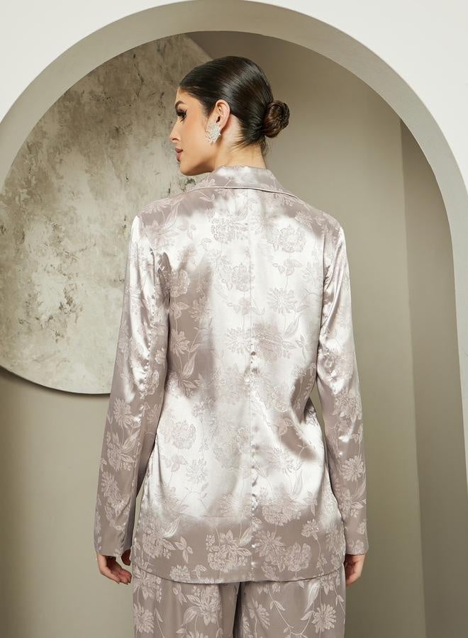 Styli Jacquard Regular Fit Double Breasted Balzer with Pockets - Image 4