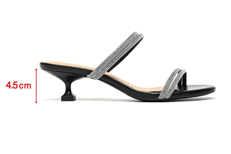 Cuple Embellished double strap heeled sandal