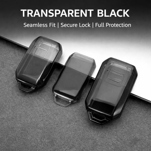 JVCV® Soft TPU Transparent Black Key Cover Compatible with Suzuki Jimny Fronx Grand Vitara Baleno XL6 Swift Ertiga Dzire Rumion Glanza Hyryder Smart Key | Shockproof Slim Fit Case (Transparent Black) - Image 3
