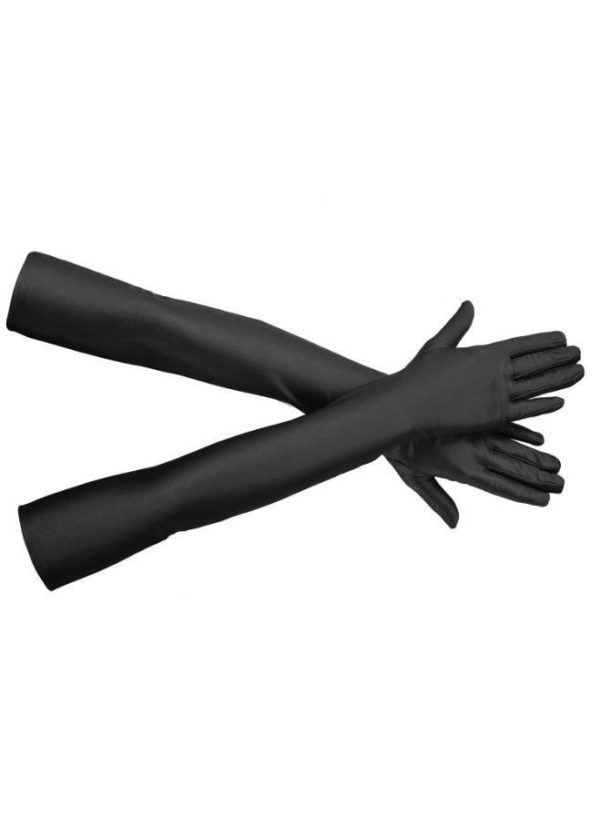 OMEVE 1920s Accessories Sets Costume Gatsby Feather Headband Gloves - Image 3