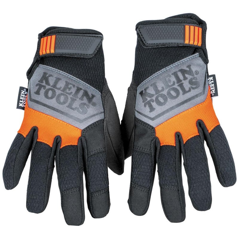 Klein Tools Work Gloves General Purpose Gloves Comfortable Suede Palm Touchscreen Capable Hook and Loop Closure