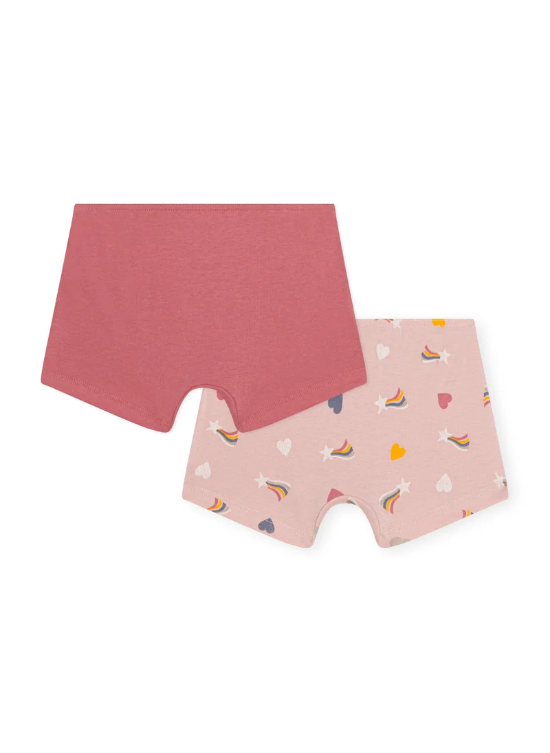 Petit Bateau Children's heart pattern cotton hipsters - 2-Pack