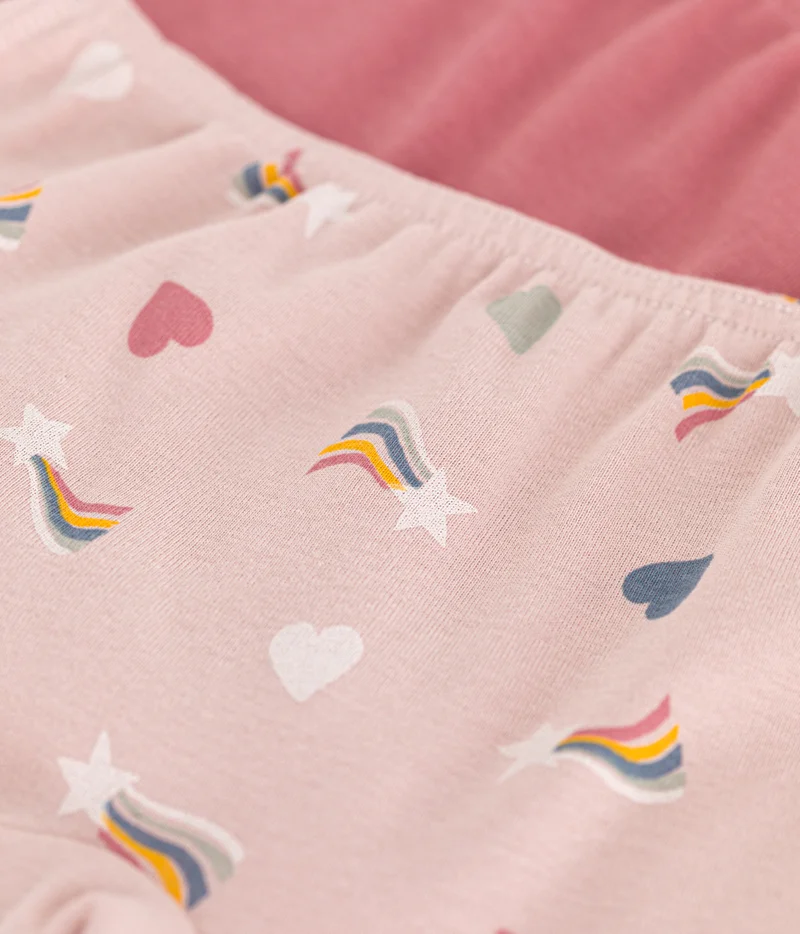 Petit Bateau Children's heart pattern cotton hipsters - 2-Pack