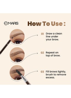 Mars Brow Better Eyebrow Pencil With Spoolie | Long-Lasting & Smudge Proof | Rich Pigemention | Natural-Looking Results | Easy To Sharpen (1.4 Gm) (Black)  - Image 5