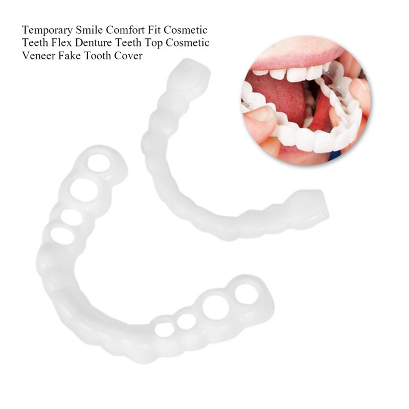 Upper and lower teeth simulation braces snap on smile second generation simulation braces silicone whitening dentures Upper Teeth OPP - Image 4
