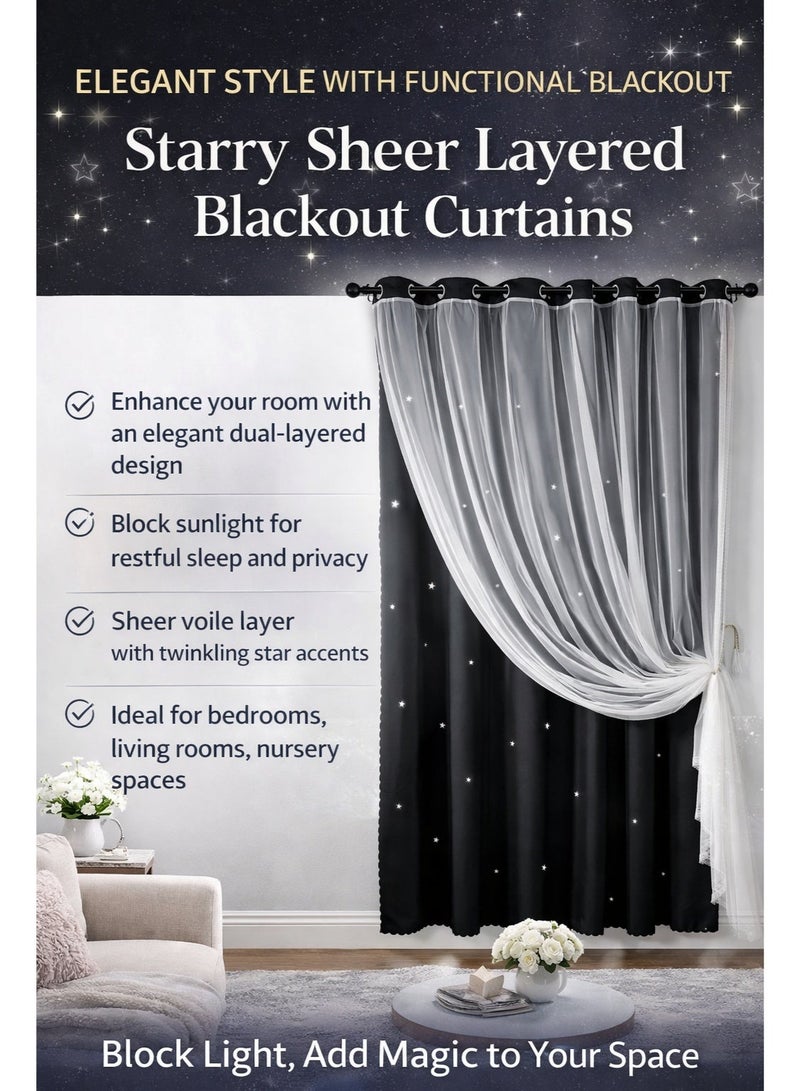 KYD Fabric Blackout Curtains Thermal Insulated Bedroom Curtains for Living Room - Image 2