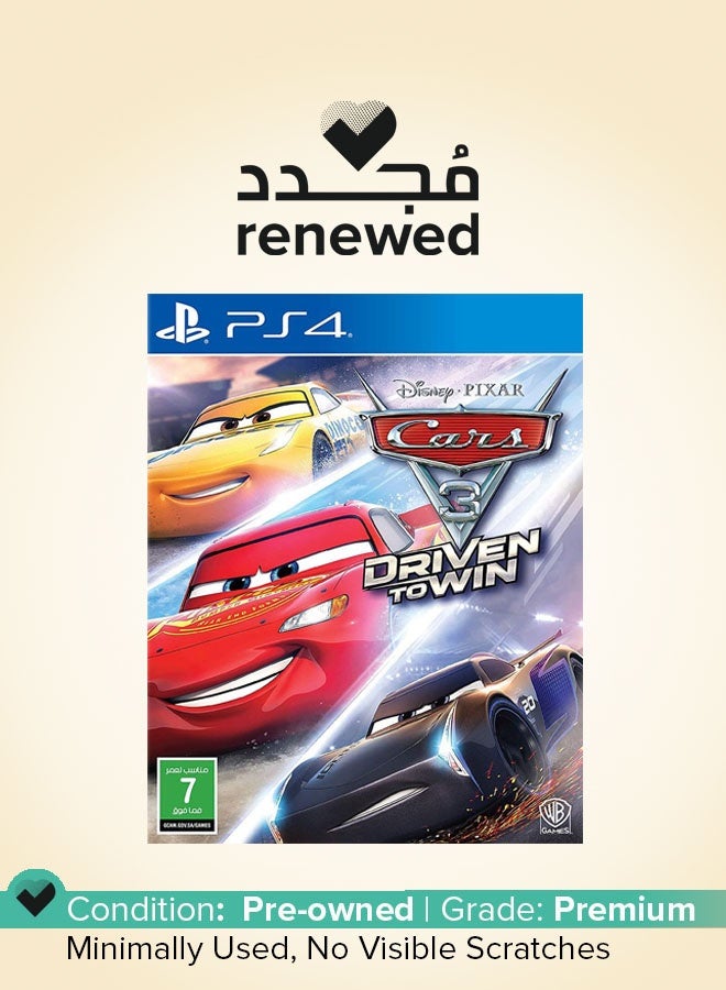 WB Games Renewed - Cars 3 Driven To Win - English/Arabic (KSA Version) - Racing PS4/PS5 - Racing - playstation_4_ps4 - Image 1