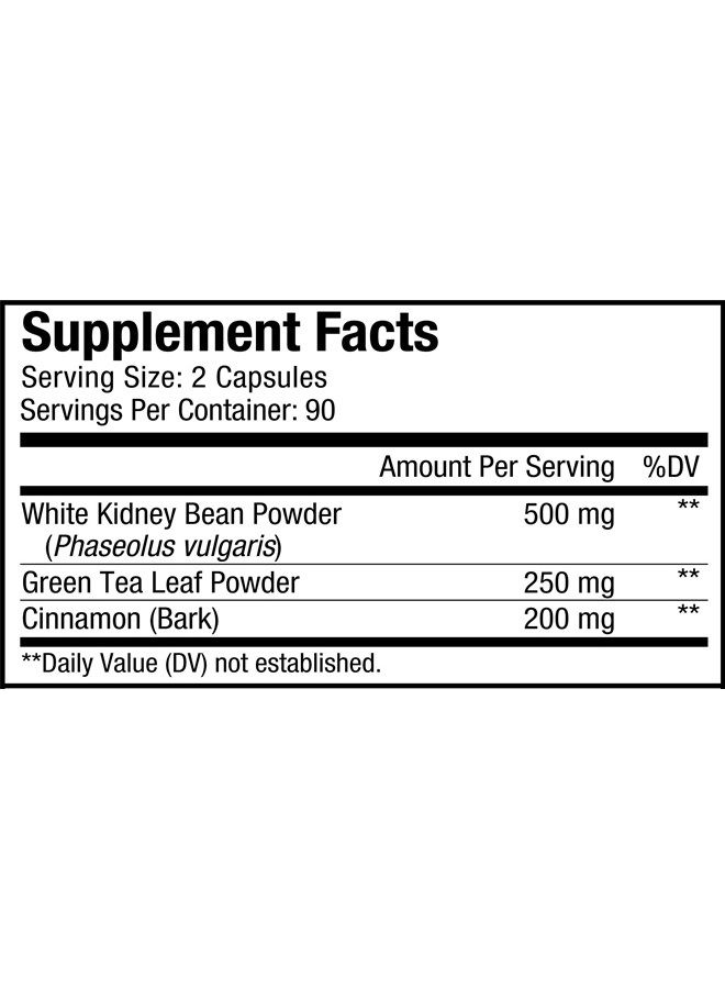 Codeage Keto Carb, White Kidney Bean, Green Tea & Cinnamon Bark Supplement, Triple Action Keto Cheat Vegan Pills, Ketogenic, Low Carb Diet Sugar, 3 Months Supply, Non-GMO, Gluten-Free, 180 Capsules - Image 2