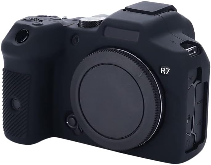Rieibi EOS R7 Camera Case Silicone Case for Canon eos r7 Digital Camera Protective Cover Silicone for Canon r7  Black - Image 2