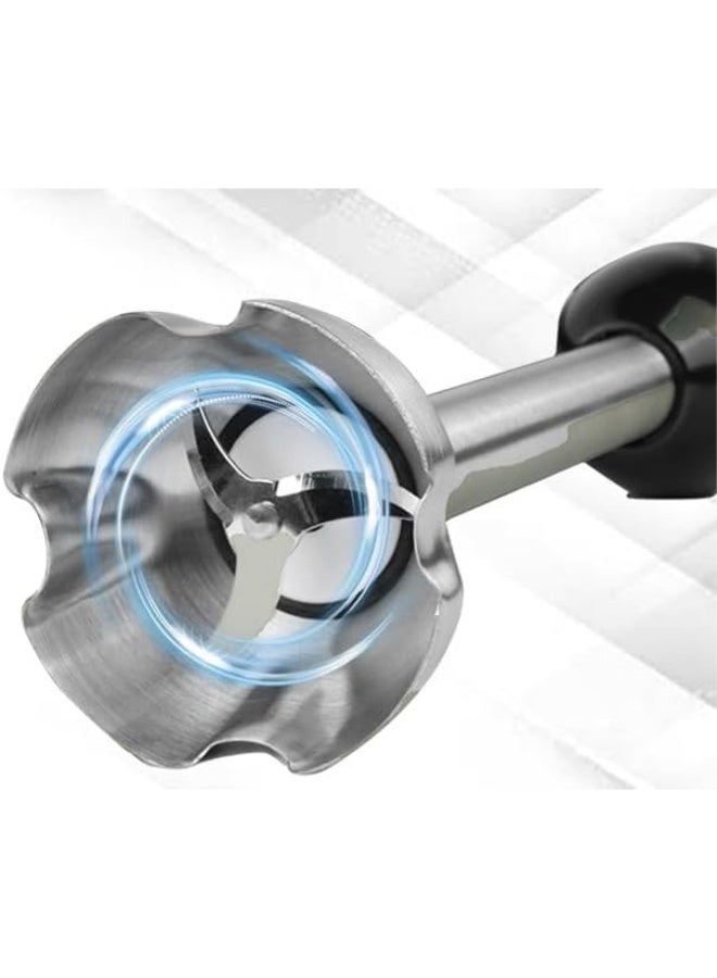 أرفا خلاط يدوي AFRA 5 في 1 – 600 واط، إعدادات سرعة متعددة، ستانلس ستيل، تقنية يابانية، مع قطاعة، كوب خلط وخفاقة – موديل AF-14600BLCR - Image 2