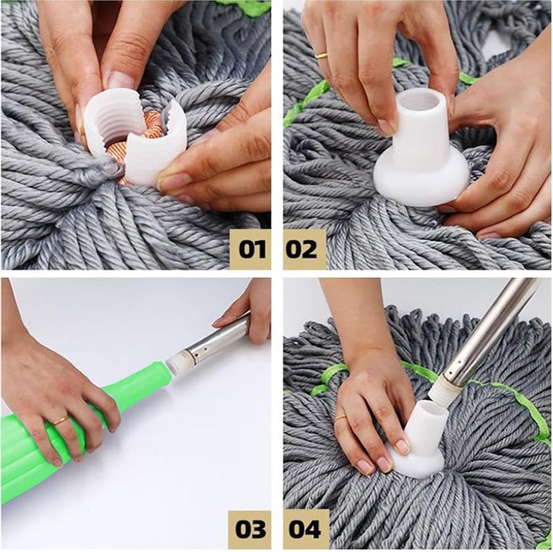 RAYMOX 2-in-1 Self-Wringing Dehydrated Floor Mop – 360° Rotatable Adjustable Microfiber Mop for Wet and Dry Cleaning, Ideal for Bathroom, Office, Home, and Outdoor Use - Image 4