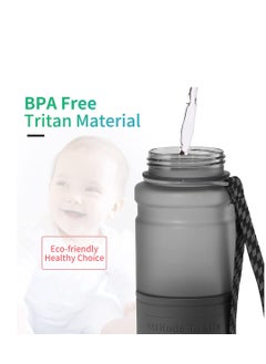 TYCOM Water Bottle 1L Leak-Proof Drink Bottle BPA Free USA Tritan Material Gym Bottle with Protein Shaker Flip Top Lid & Removable Strainer for Fitness Cycling Gym Camping Outdoor Sports  - Image 5
