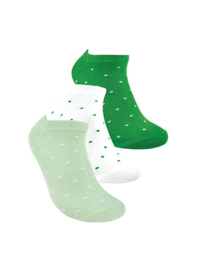 STITCH - STITCH Women's Pack of 3 Lycra Ankle Casual Dots Socks - Image 1