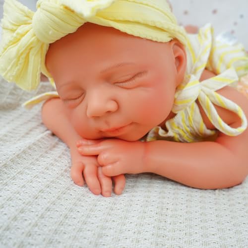 KUICEO Silicone Reborn Baby Dolls201 Inch Realistic Newborn Anatomically Correct Girl with Realistic Blood Vessels and SkinSilicone Full Body Lifelike Babyfor Kids 3 Collectors - Image 5