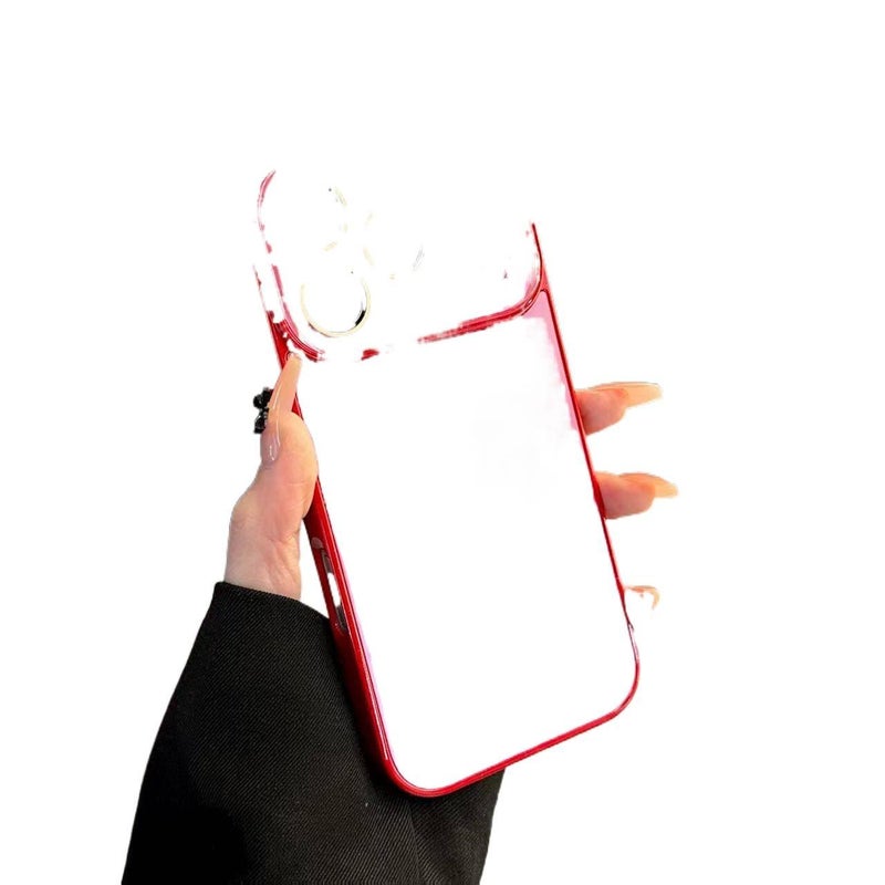 غطاء واقي | حماية من السقوط | مقاوم للصدمات لـ iPhone 15 / 15 Plus / 15 Pro / 15 Pro Max | وردي | Glass - Image 2