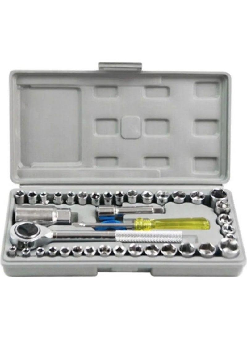 40 Piece Ratchet Socket Set Screwdriver Socket Set with Bag - pzsku/Z2D3FFFC381B07F6928BFZ/45/_/1736971967/db3cee1d-9b3b-4378-bbe9-98a4f5b9a768