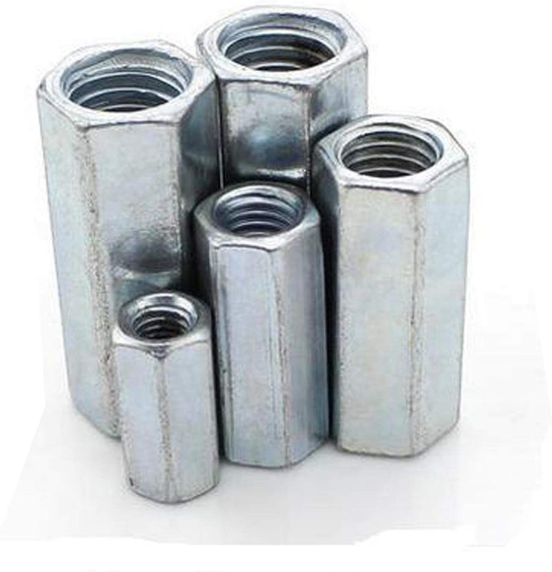 Yodaoke 5pcs M8 x 1.25 x 50mm Long Rod Coupling Hex Nut Connector Zinc Plated - Image 2