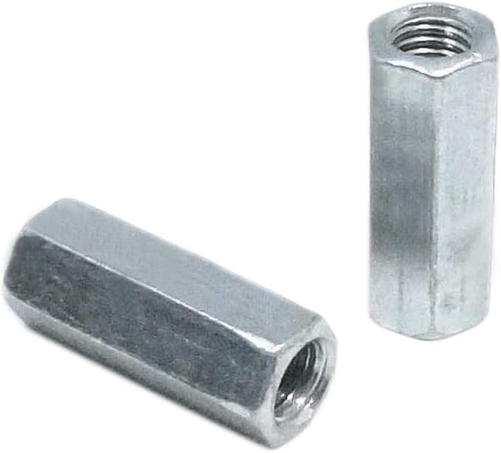 Yodaoke 5pcs M8 x 1.25 x 50mm Long Rod Coupling Hex Nut Connector Zinc Plated - Image 3