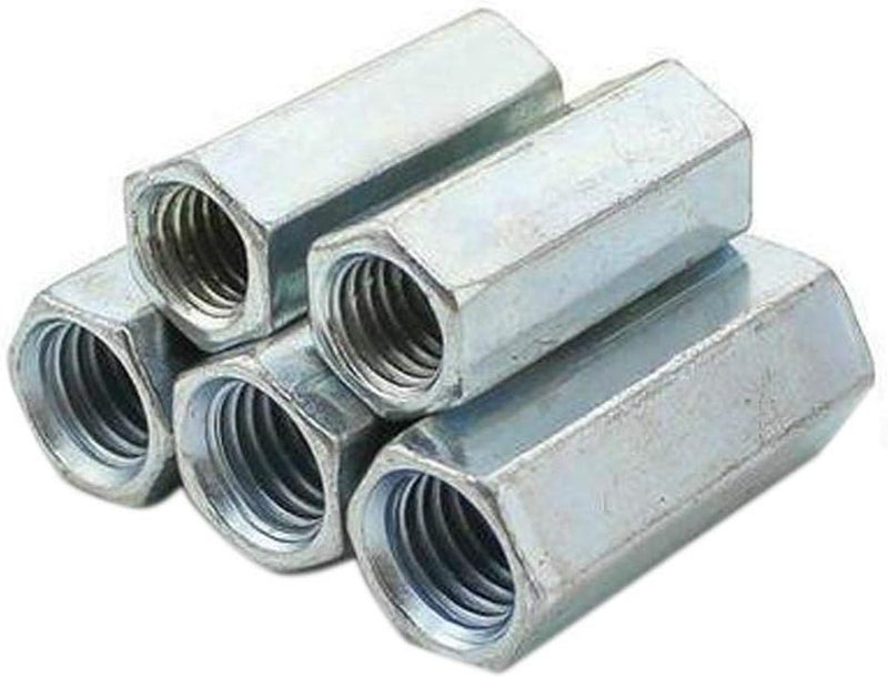 Yodaoke 5pcs M8 x 1.25 x 50mm Long Rod Coupling Hex Nut Connector Zinc Plated - Image 1