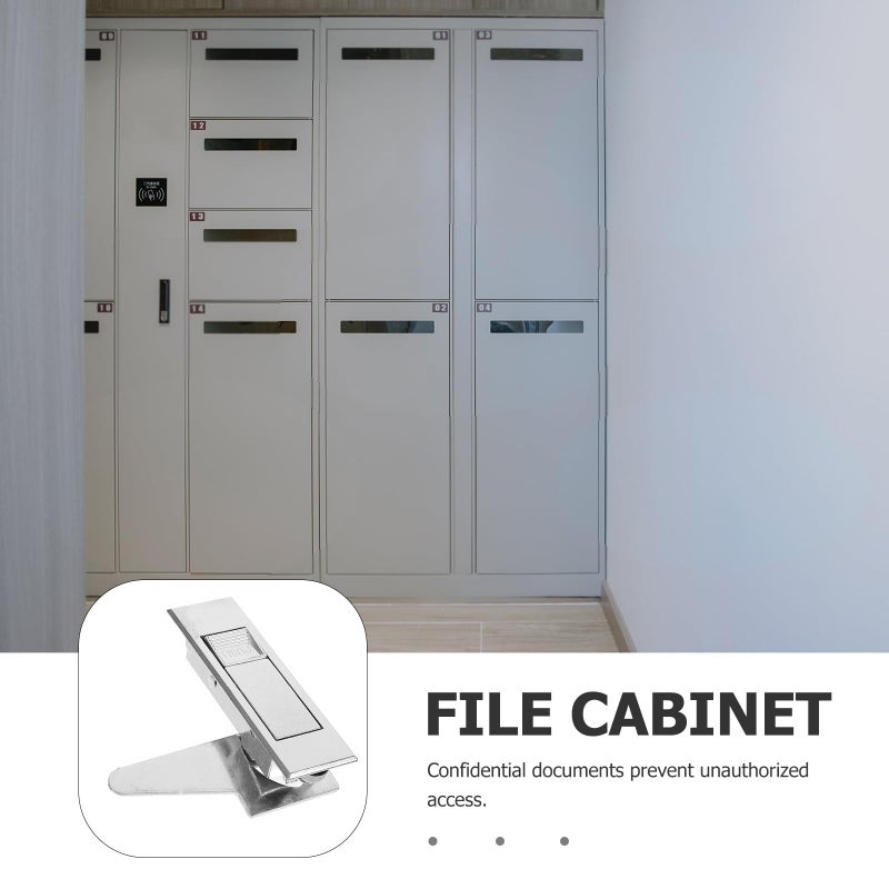 Push Button Cabinet Door Lock No Key Needed for Office and Home Use - Image 4