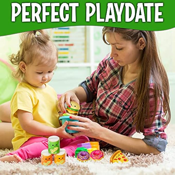 Playbees Mini Squish Fast Food Toys - 10 Pack - Assorted Designs Slow-Rise Stress Relief Toys for Kids, Mini Fidget Toys for Sensory Play, Party Favors, Junk Food Goodie Bag Fillers for Boys & Girls - Image 5