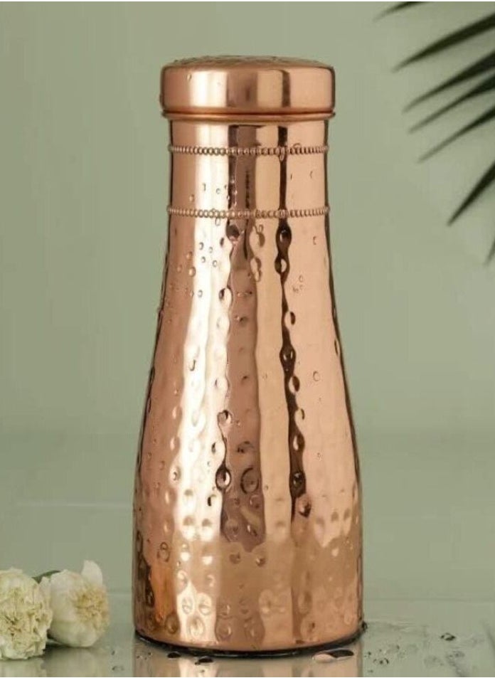 AVA AVA DESIGNZ 100% Pure Copper pitcher, Water Copper vessel - Leak-Proof | Bedside Carafe | Bedroom jar with Copper Glass/Vessel 1 Liter, 10 Year Warranty  - Image 4