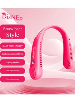 Disney DisneyNeck Air Conditioner, LED Display Neck Fan,with borneol Cooling Airflow Bladeless USB Neck Fans Portable Recharge with 5 Speeds, Upgraded Air Volume, for Travel, Outdoor, Sports  - Image 3