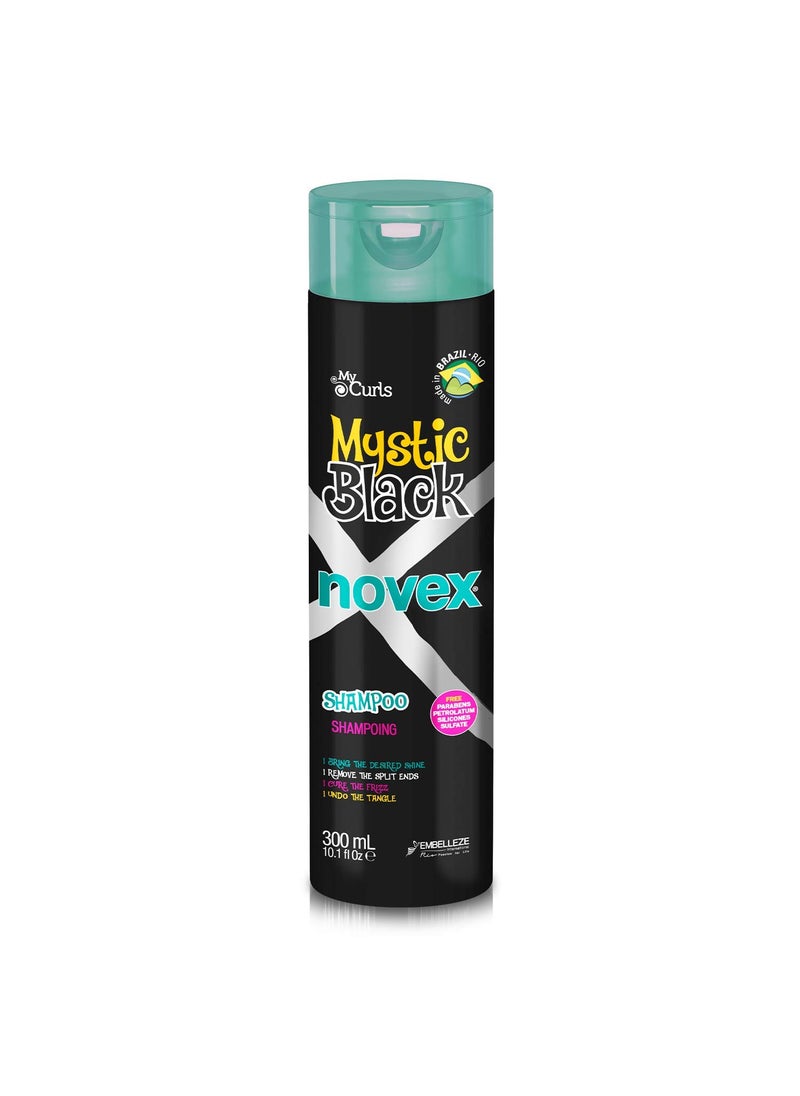 NOVEX - Novex Mystic Black Shampoo 300ml10oz  Baobab Oil Protects Adds Moisture Controls Frizz Enhances Shine - Image 1