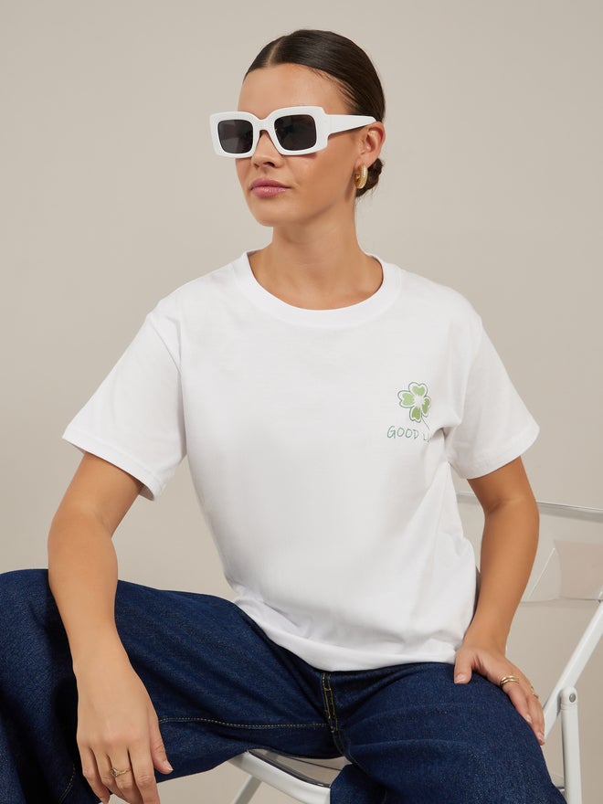 Styli Styli Graphic Print Short Sleeve Oversized T-Shirt - Image 1