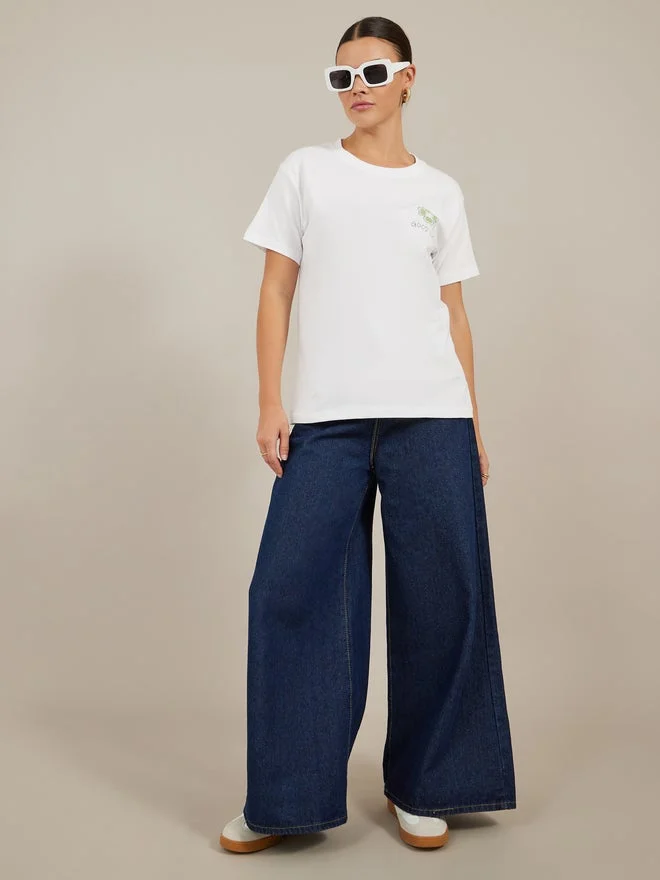 Styli Graphic Print Short Sleeve Oversized T-Shirt