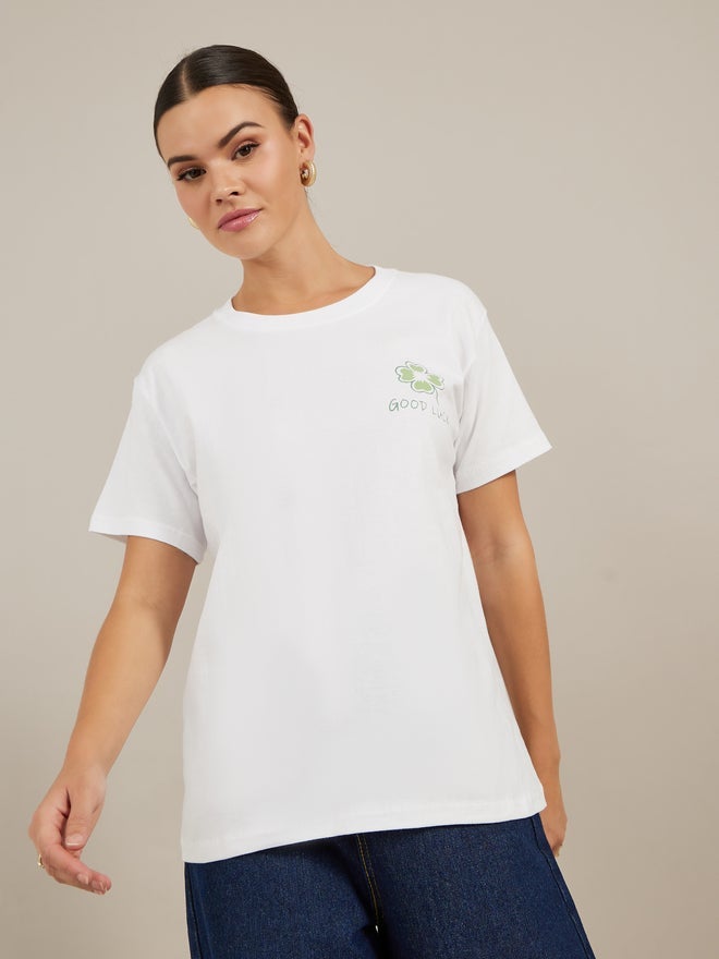 Styli Graphic Print Short Sleeve Oversized T-Shirt - Image 4