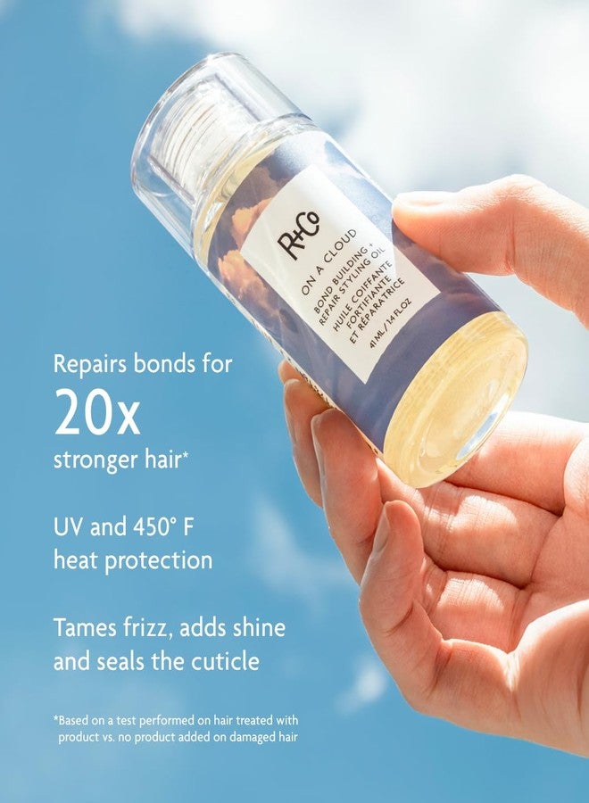 R+Co On a Cloud Bond Building Repair + Styling Oil - Lightweight Silicone-Free Hair Oil for Frizz Control, Shine, Heat & UV Protection - Strengthens & Repairs All Hair Types - 1.4 Fl Oz / 41 mL - Image 2
